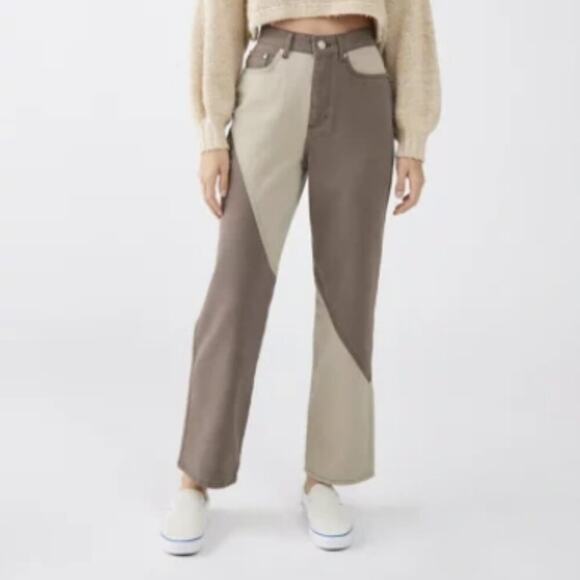Urban Outfitters BDG High-waisted Cowboy Jean In Brown Multi Size 34 - Picture 1 of 9